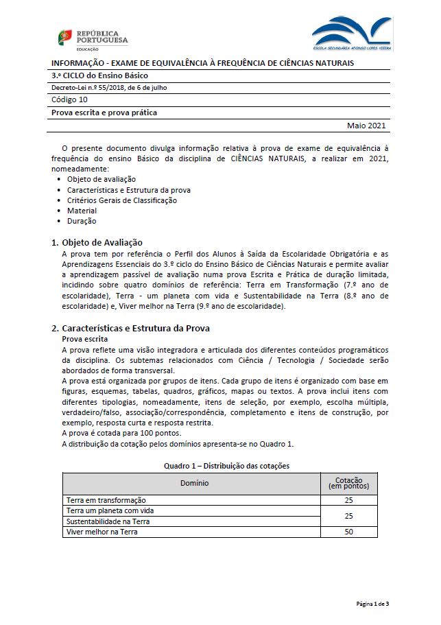 Informação Prova