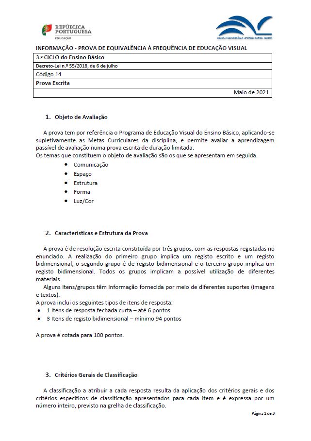 Informação Prova