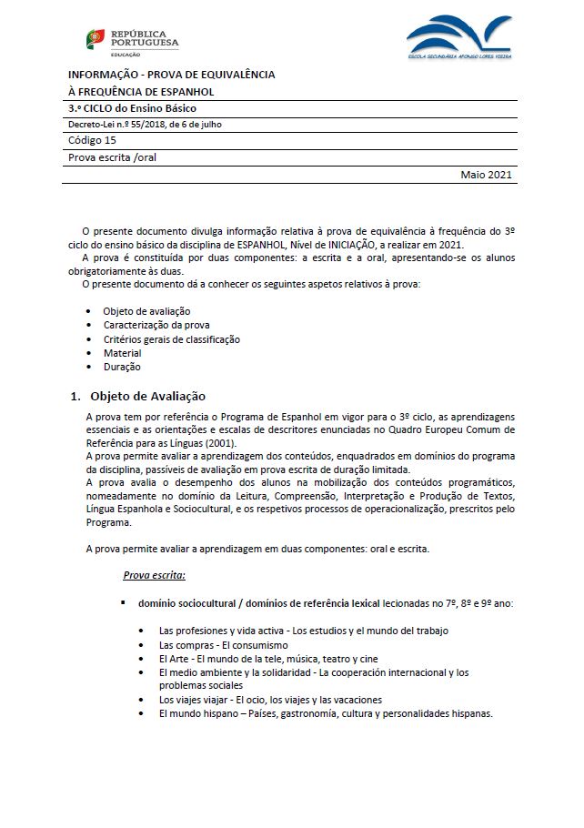 Informação Prova