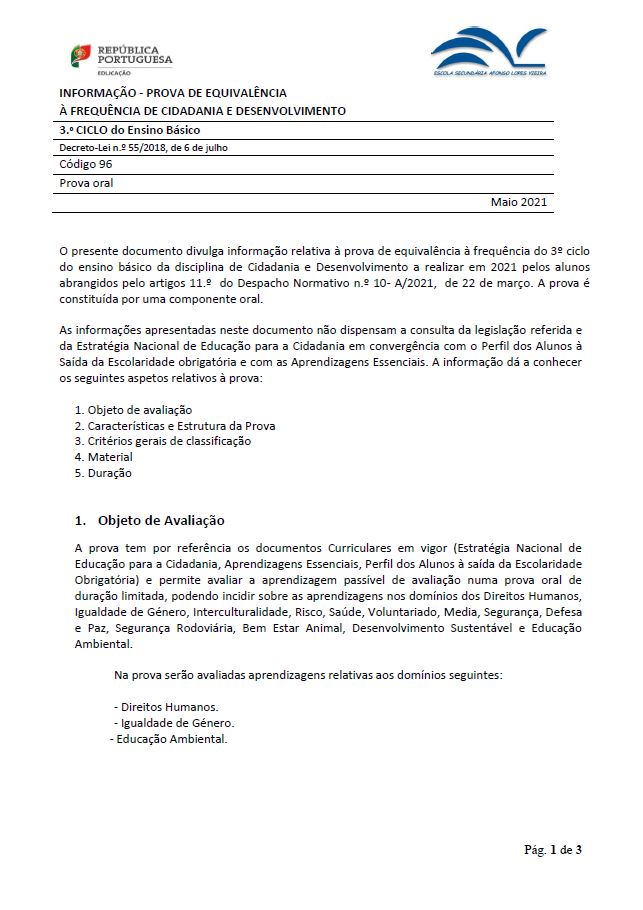 Informação Prova