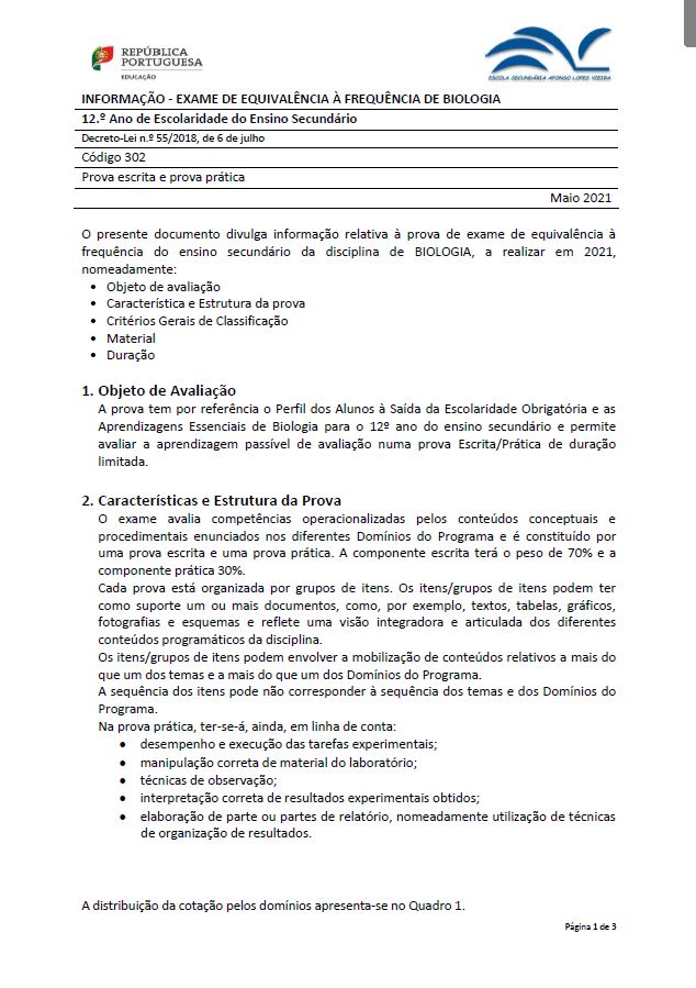 Informação Prova