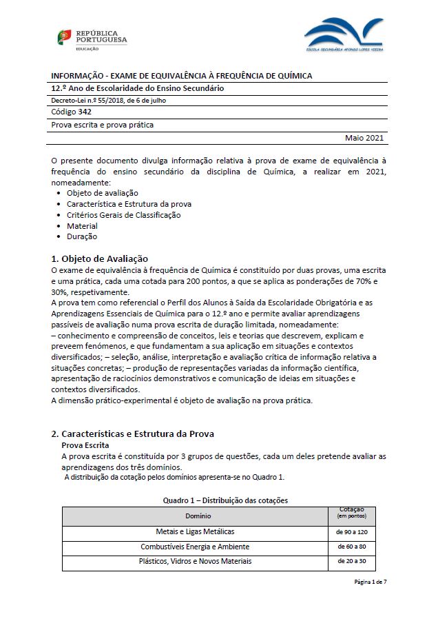 Informação Prova