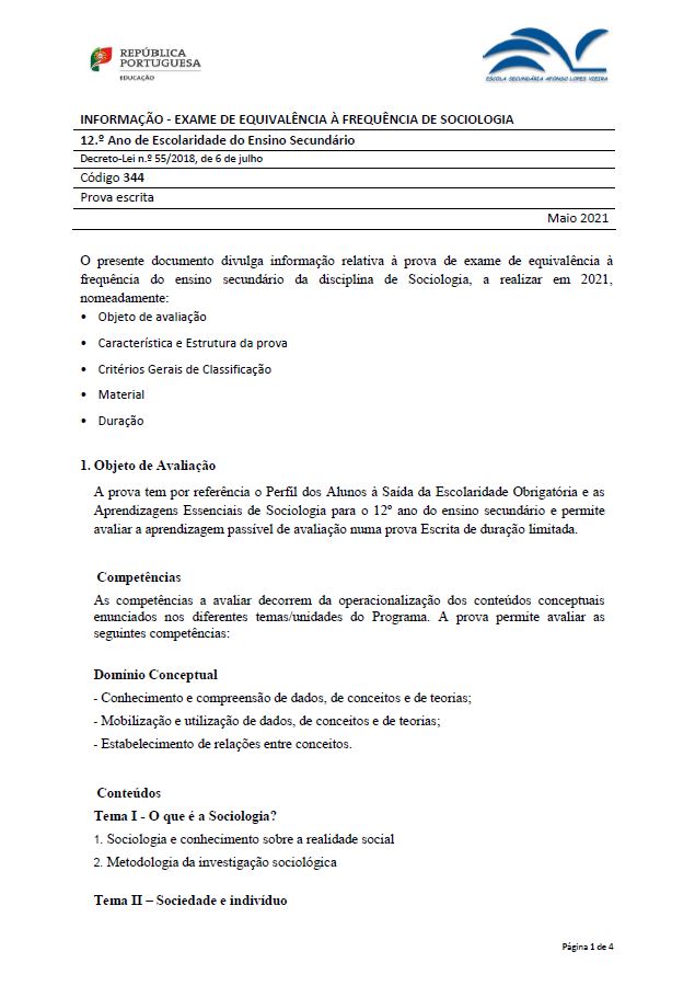 Informação Prova