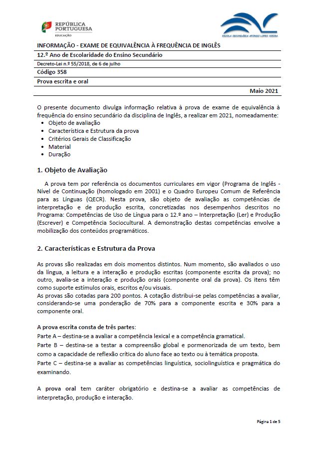 Informação Prova
