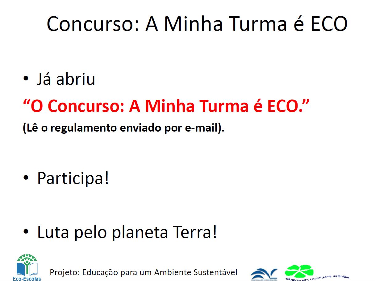 Divulgação: Concuro A minha Turma é ECO