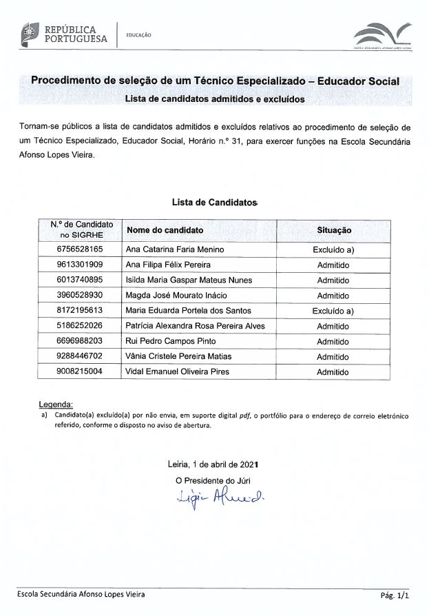 Concurso Técnico Especializado - Educador Social