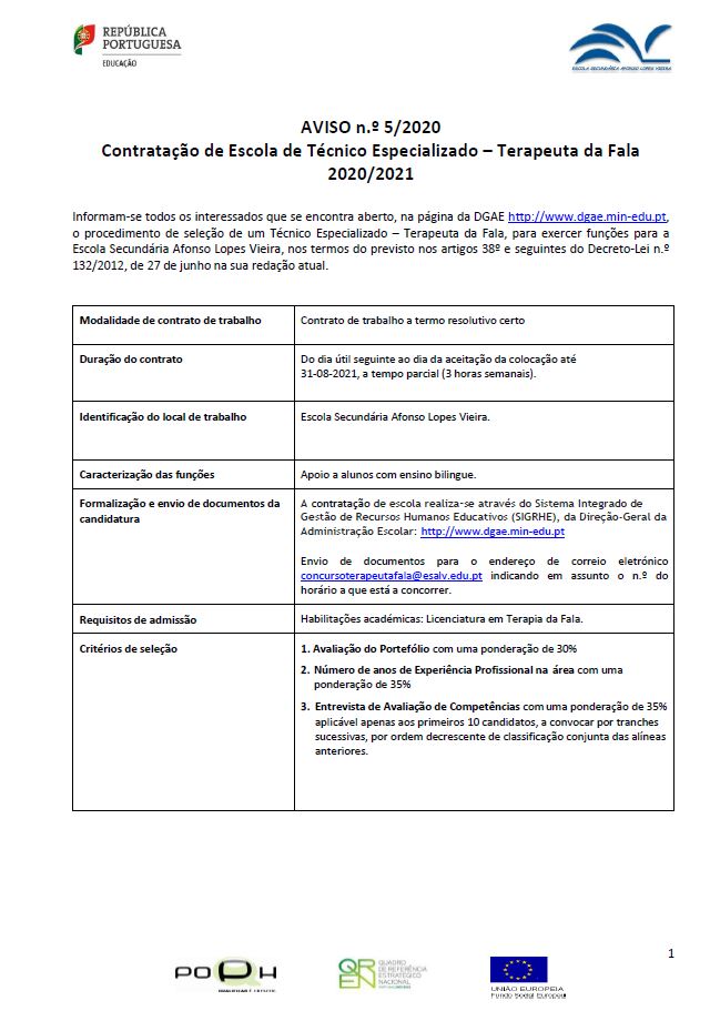 Aviso Abertura Assistentes Operacionais Contratacao tempo indeterminado signed