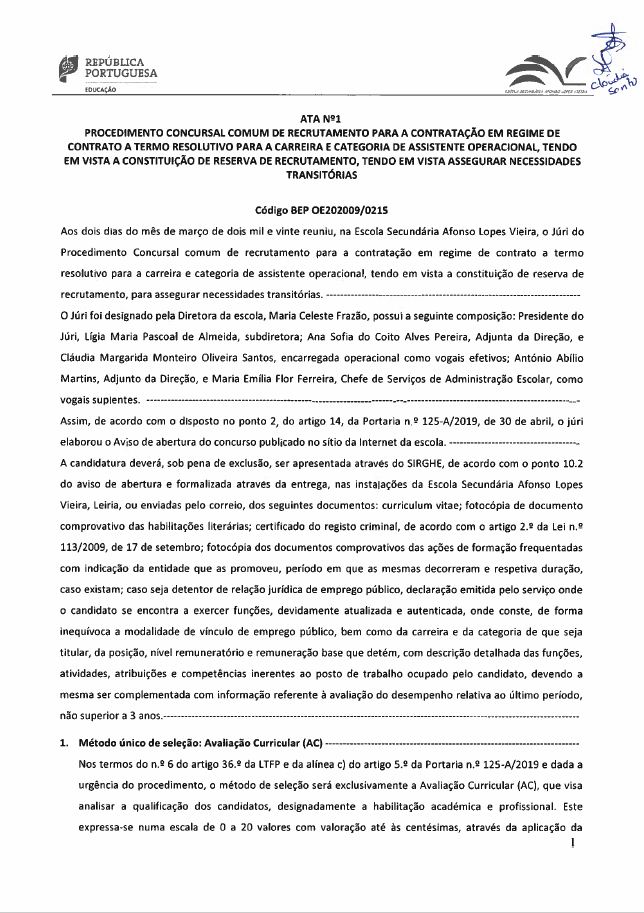 Ata n.º 1