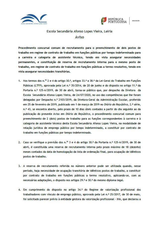 Concurso Assistentes Técnicos