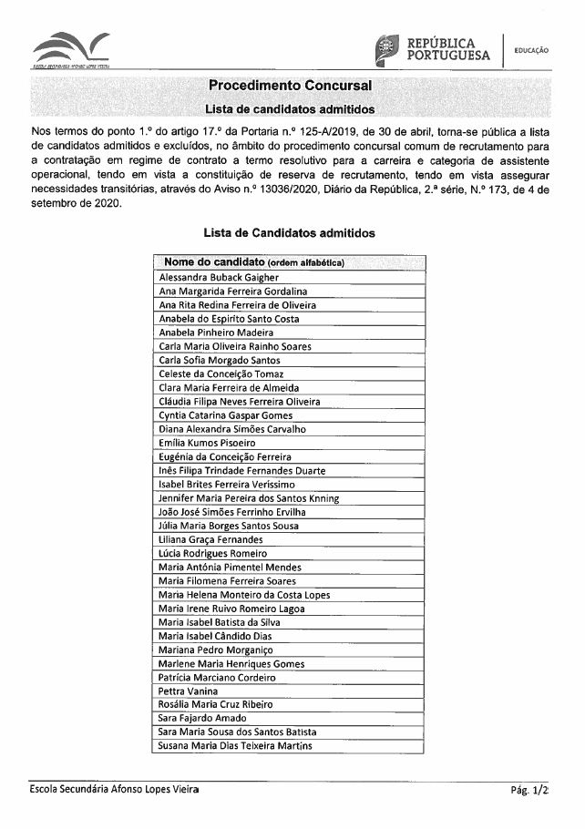 Aviso Abertura Assistentes Operacionais Contratacao tempo indeterminado signed