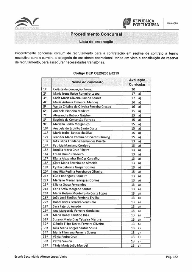 Lista de ordenação