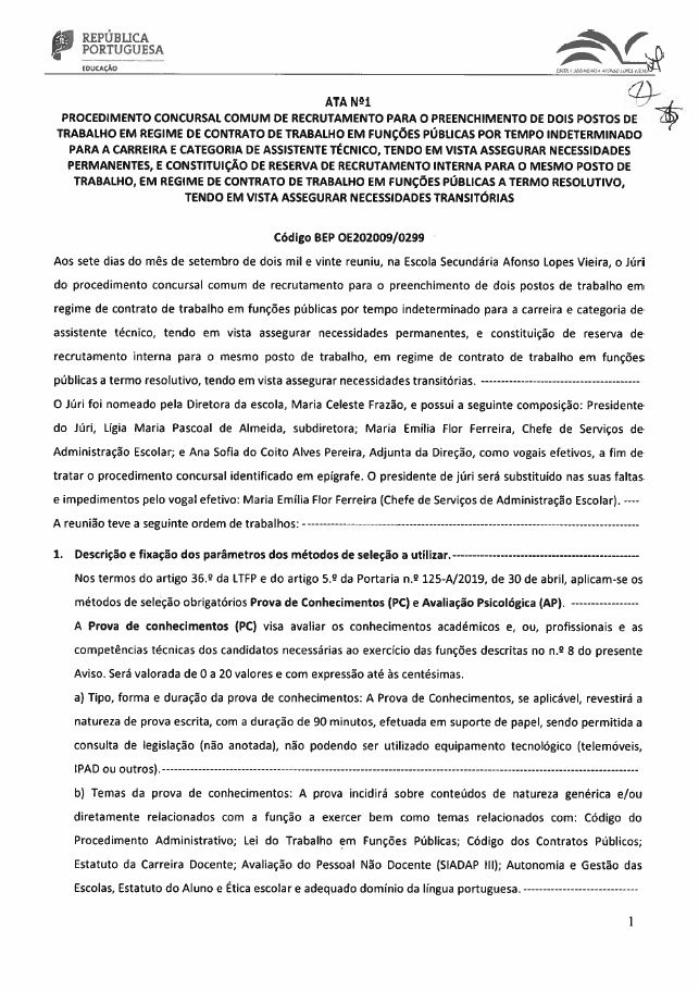 Concurso Assistentes Técnicos