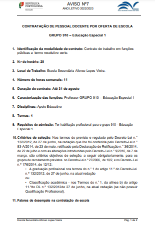 contratação