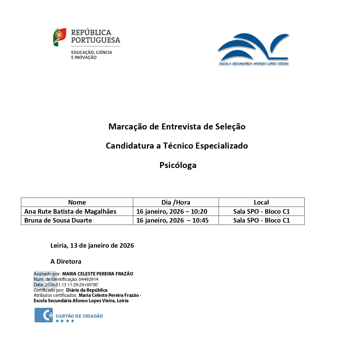 Marcação de Entrevista de Seleção signed page 0001